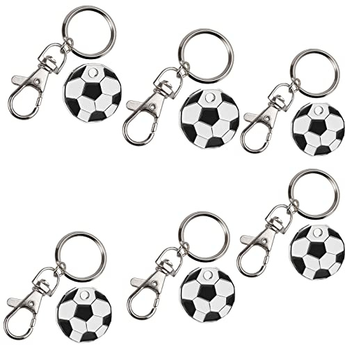 6Pc Shopping Trolley Token | £1 Pound Coin Trolley Token | Trolley Token Keyrings | Trolley Coin keyring Uk | Supermarket Cart Trolley Coins | Locker Gym Trolly Coin Uk | Gift For Football Lovers |