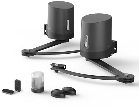 Avidsen Kit Motor WiFi de Brazos Articulados para Puerta Batiente y Portón | Para 2 hojas (2,50 m /250 kg), app Avidsen Home, compatible con Alexa & Google Assistant, 2 mandos, fotocélulas
