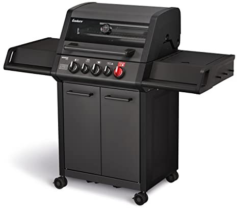 Enders® Gasgrill MONROE PRO 3 SIK TURBO SHADOW, 3-Brenner, Infrarot-Backburner, Seitenkocher, PanoVision Sicht, SWITCH GRID™ mit Sear Grate, HEAT RANGE™, 800 °C TURBO ZONE™, SIMPLE CLEAN™ #8381