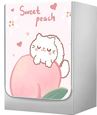 Odot Copri Lavatrice Esterni,Coprilavatrice da Esterno Impermeabile,Copertura per Lavatrice e Asciugatrice con Aperture Frontali,Antipolvere Anti Sunlight (L-capacità 10,5~12kg,Pesca Rosa)