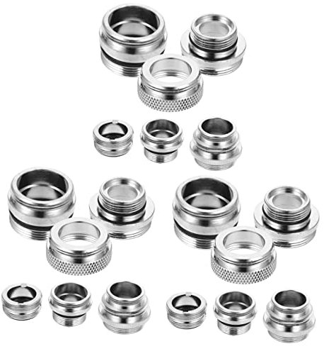 Uonlytech 18pcs Faucet to Hose Adapter Sink Faucet Extension Garden Hose Connector Easy Install