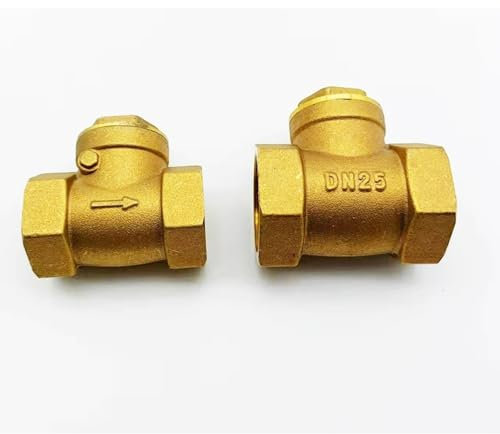 NETFEN Ventile, G1/2 G3/4 G1 G1-1/4 G1-1/2 G2 BSP Innenschraube Messing Rückschlagventil, Horizontales Einweg-Rückschlagventil for Wasser DN15/20 1PC (Color : 1pc, Size : DN65)
