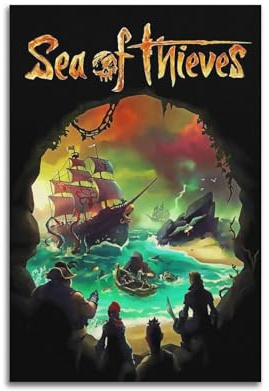 Sea of Thieves Spiel-Poster, dekoratives Gemälde, Leinwand-Wandposter und Kunstdruck, modernes Familienschlafzimmer-Dekor-Poster, 40 x 60 cm
