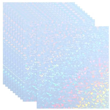 PATIKIL A4 holografiskt kort, 10-pack metallisk iriserande spegel papper klistermärke foliebräda reflekterande ark för scrapbook affisch gör-det-själv hantverk, stil 5