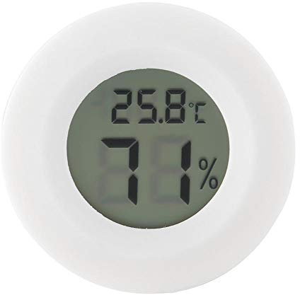 Thermomètre hygromètre for reptiles, mini compteur électronique numérique de température et d'humidité, affichage LCD, jauge de température ronde for incubateurs, couveuses, réservoir de reptiles/261