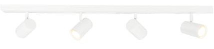 Ledvion - Spot de Plafond LED, Blanc, 4 lumières, Dimmbable, Douille GU10, IP20, inclinable