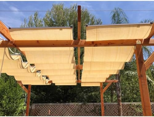 TsoLAY Wellenförmige Markise Einziehbare Dachpergola-Markise, einziehbare Markise for Gartenpavillon, anpassbar, der Oben genannte Preis Gilt for 1 Quadratmeter Pergola Sonnenschirm