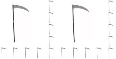 Paowsietiviity 2 set 10 Pieces Halloween Dressing Accessories Party Supplies Simulation Trident Axe Sickle Costume Prop Clothes Accessory Sickle