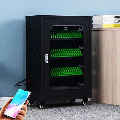Cell Phone Charging Stations + Storage Locker | USB Rechargeable Cabinet with Universal Wheels - Ideal for Company Conference Room