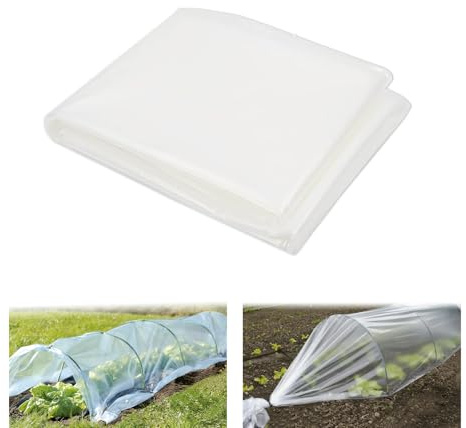 Film Transparente para Invernaderos, Film Transparente 2 x 10 m, Film de Invernadero Resistente al Desgarro, Film Hortícola de Polietileno, Film de Plástico, para Cubrir Verduras y Plantas
