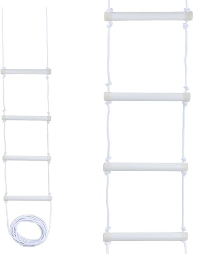 Amexo Bed Ladder Assist Bed Safety Ladder Assistant Straps Adjustable Rope Bed Ladder Strap Bed Sit Up Support Assist Rope with 4 Handle Grips for the Elderly Senior Pregnant Injury Recovery Patient