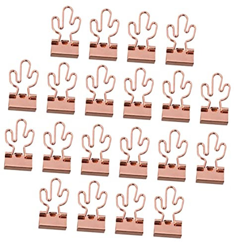 HAPINARY 20 Stücke Büro Papier Clips Metall Binder Clips Datei Organisation Binder Schellen Für