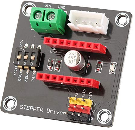 Hapivida Schrittmotortreiber DRV8825/A4988, Hochleistungs Stepper Expansion Board für 3D-Drucker und CNC-Fräse, Präzise Motorkontrolle, Kompakte Erweiterungskarte 12/24V für DIY-Projekte