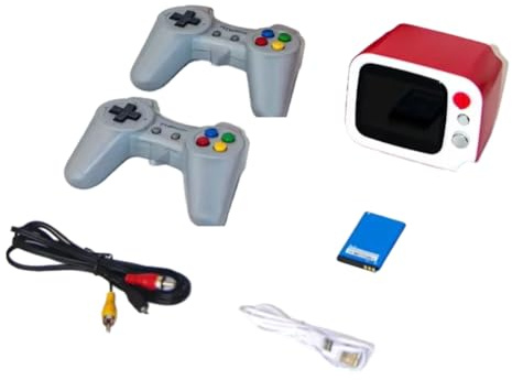 Koolenry Consola de Videojuegos Portátil H7 Retro de Tamaño Pequeño, Pantalla HD de 3,5 Pulgadas, 740 Juegos, Mando Dual, Color Rojo