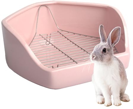 Coin Toilette Lapin, bac à litière pour Petits Animaux - Poêle d'angle pour Petits Animaux,Toilettes pour | Bac à litière Amovible en Fil métallique pour, Toilettes d'ent