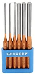 GEDORE Splinttreiber-Satz, 6-teilig | 3-10 mm, lange Form, Stahl/Lackierung, inkl. PVC-Halter