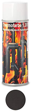 Ofenlack 1200°C Ofenspray Ofenfarbe Thermolack Thermofarbe Kamin GUSSGRAU DUNKEL 1x 400ml