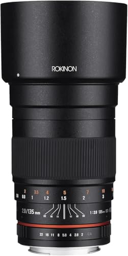 Rokinon 135mm F2.0 ED UMC Telephoto Lens for Canon Digital SLR Cameras Black