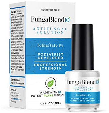 FungaBlend 10 - Antifungal Medication:1% Tolnaftate and 10 Plant Medicines -Toenail Fungus Treatment for Nail Repair Gel, Athletes Foot, Jock Itch, Ringworm -Topical Solution for Toe and Finger Nail