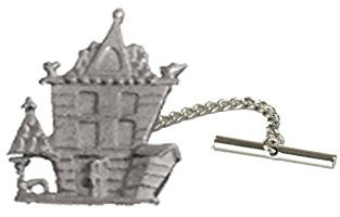 GIFTS FOR ALL Krawattennadel mit Kette aus englischem Zinn, 3 x 4,2 cm