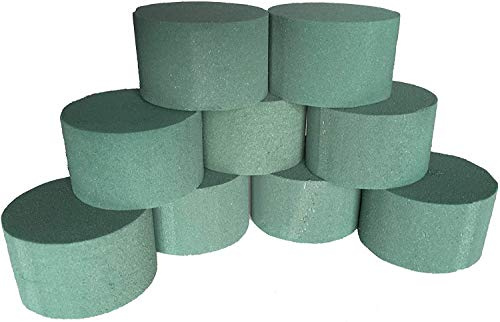 MOSY 9 x Steckschaum Zylinder für Frischblumen, D 8 cm/H 5 cm - Deutsche Markenqualität