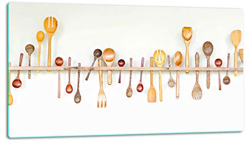 TMK ArtDeko – Schneidebrett Glas – Glasschneidebrett für die Küche 52x30 cm – Robust, Hygienisch & Rutschfest – Glas Schneidebrett – Zusätzliche Arbeitsfläche – Vielseitige Nutzung