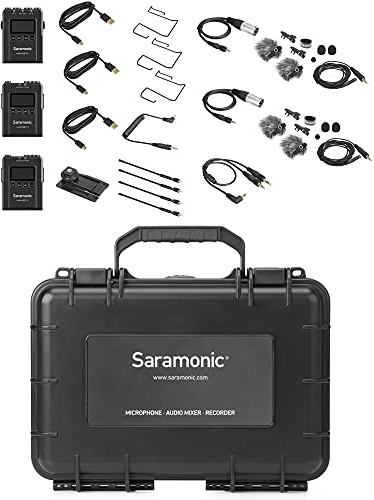 Saramonic UwMic9S Kit 2 Lavaliers UHF sans Fil pour 2 Personnes avec Double récepteur pour Appareil Photo, Lavaliers DK3A, Alimentation Li-ION, étui Rigide et Plus Encore