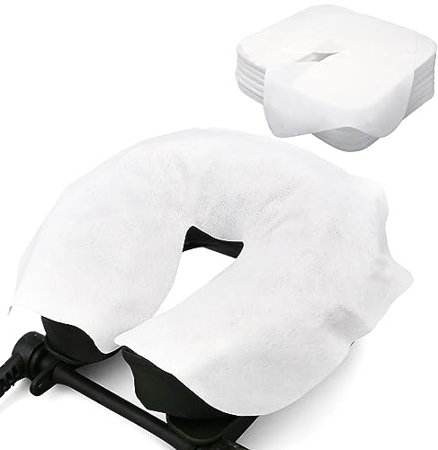 Luriseminger 200 Stück Nasenschlitztücher Massageliege, Gesichtsauflagen für Massageliege Einwegauflage für die Kopfstütze der Massageliege Einweg Nasenschlitz