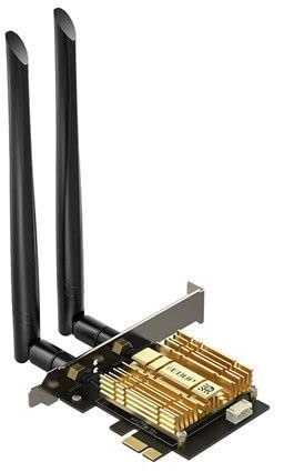 Tarjeta PCI-E WiFi 6E AX210 PCIE y Bluetooth 5.2 Tri-Band up to 5400Mbps 160MHz Latencia ultra baja OFDMA, MU-MIMO, Sup Wind 11/10