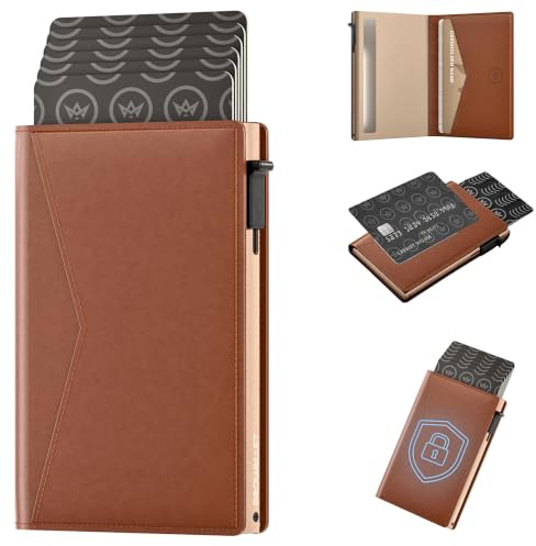 ProWallet Kartenetui Slim – 8 Karten und geldscheine - RFID Schutz - Magnetischer Verschluss - Portemonnaie - Kreditkartenetui Geldbeutel - Damen & Herren