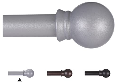 Curtain Rods for Windows 30-92 Inch, 5/8 Brushed Nickel Curtain Rod, Stainless Steel Heavy Duty Window Curtains Rod for Bedroom, Living Room, Outdoor Curtain Rod Nickel
