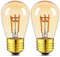 Genixgreen S14 ST45 Bombilla de reemplazo de filamento LED, Blanco cálido 2200K (2 piezas)