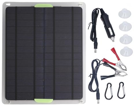 20 W 12 V Solarpanel für Autobatterie, Boot, Flugzeug – Solarladegerät für Outdoor, Wohnmobil, Garten, Camping, Satellitengeräte, Spielcontroller und Hardware-Plattformen