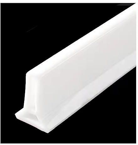 ElicNa 78 Zoll Zusammenklappbare Duschtürdichtung Aus Silikon Selbstklebende Duschschwelle Duschbarriere for Nass- Und Trocken-Trennung (Color : Schwarz, Size : 8m/314 inch)