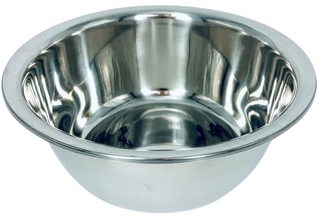 Morleos Edelstahl Schüssel | Ø 27 cm | 3,8 Liter | Rührschüssel Salatschüssel Universalschüssel | spülmaschinen- & ofenfest | stapelbar | Küchenutensilie Gastro