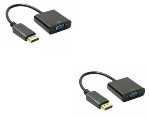 Uonlytech 2 Piezas Al Adaptador Vga USB a Adaptador Convertidor De Video Adaptador Macho a Vga Hembra Adaptador USB Adaptador De Computadora Cable Adaptador 1080p Alta Definición