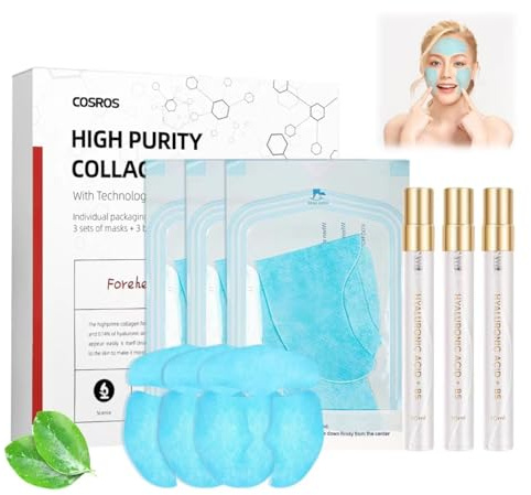 Mascarilla Facial de Colágeno, Collagen Soluble Film, Máscara de Colágeno Soluble en Agua, Mascarillas Hidratantes Faciales,Previniendo las Líneas Finas,Mejora la Piel Flácida