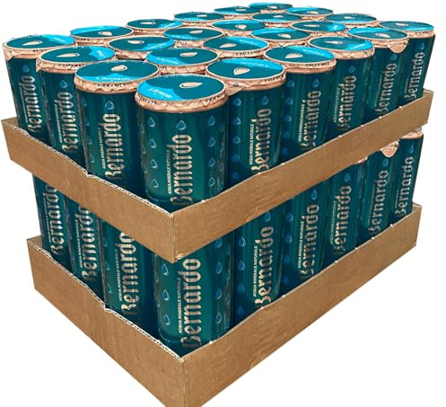 Acqua Frizzante San Bernardo in Lattina Alluminio Multisensoriale | Gocce Sensoriali alla Vista e Tatto | 48 Lattine da 33 Cl | Plastic Free | Prodotto a Ridotto Impatto Ambientale | Riciclabile
