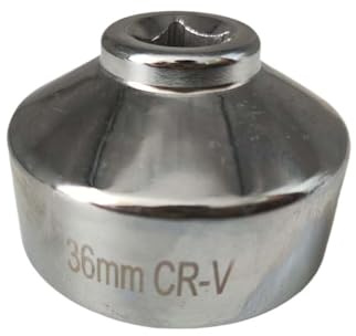 BDZMC Llave de filtro de aceite de 36 mm, llave de vaso de 3/8 pulgadas, herramienta de extracción de filtro de aceite de 6 puntos, llave de acero al cromo vanadio para Mercedes, Mini, Volvo, Audi,