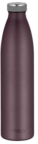 THERMOcafé by THERMOS TC BOTTLE burgundy mat 1,00l, Isolierflasche aus Edelstahl, kohlensäurefest, 12h heiß 24h kalt, Auslaufsicher, für Schule, Unterwegs & Büro