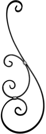 shivler Zaunelemente Gartentor Metallzaun Zäune Zaundekoration Zaunpfosten Balkonverkleidung Set Verschiedene Muster (730x235mm - 04.025/4 Stück)