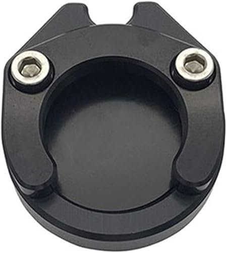 Motorrad-Seitenständer-Puck Motorräder für Yamaha für NVX 155 150 125 Für Aerox 155 Motorrad Ständer Fuß Seitenständer Verlängerungspolster Stützplatte(Schwarz)