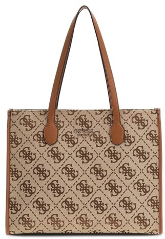 GUESS HWJO8665240LTL SILVANA GIRLFRIEND TOTE Women LATTE LOGO Size One Size