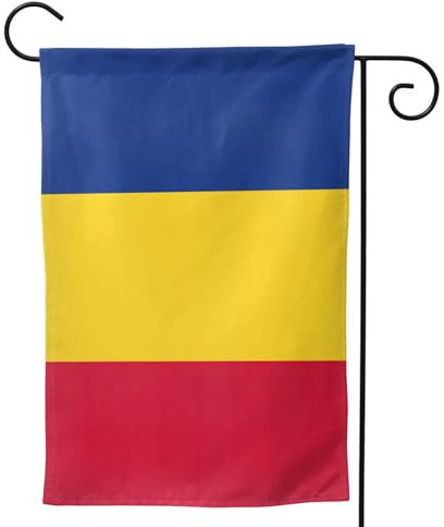 Bandiera della Romania Stampa Giardino Bandiera Bifacciale Verticale Benvenuto Yard Bandiera Banner 28x40 Pollici Decorazione Esterna