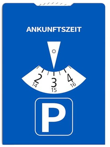 kinoco Parkscheibe aus Pappe, StVO-konform, 11x15 cm - Umweltfreundlich & strapazierfähig für Auto, LKW, Wohnmobile