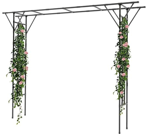 QATGQBCF Telaio di Arrampicata per Piante da Giardino, Supporto per Fiori ad Arco per Patio, Vite Verticale all'aperto, Elevata capacità di carico