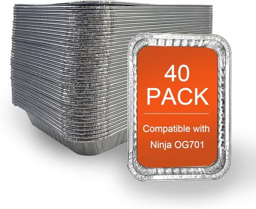 Mayhug Paquete de 40 bandejas de Aluminio para Weber, Accesorios para barbacoas Weber Spirit, Genesis, Traveler y Q Series, bandejas Desechables de Aluminio para Recoger la Grasa