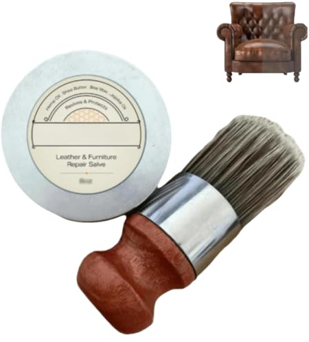 Lederreparaturcreme, Lederpflegemittel (mit Pinsel), kraftvolle Reparatur und Fleckenentfernung für Autos, Sofas und Schuhe.