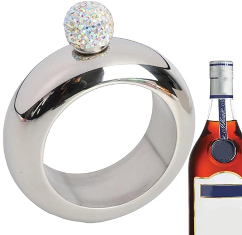 Petaca de Pulsera - Petaca de muñeca con Brazalete, Capacidad de 3,5 onzas, Bonito Accesorio portátil para Beber | Soporte para Bebidas para de Baile, Celebraciones de cumpleaños, fe