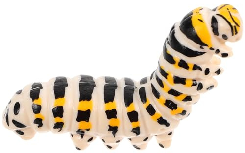 HOOTNEE Figura di Bruco Realistico in Plastica, Giocattolo Educativo di Simulazione Bruchi, Modellino Decorativo per Giardino e Apprendimento